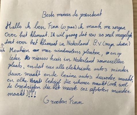 Brief aan minister-president Mark Rutte