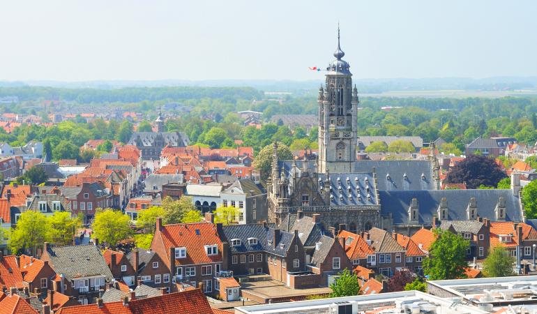 Middelburg van boven gezien